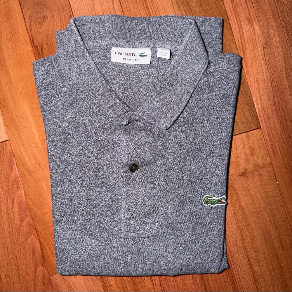 Lacoste Heather Gray Polo Shirt for Men